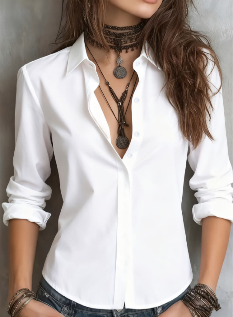 Men'S Formal Wear Accessories - Women's long sleeve lapel hidden placket