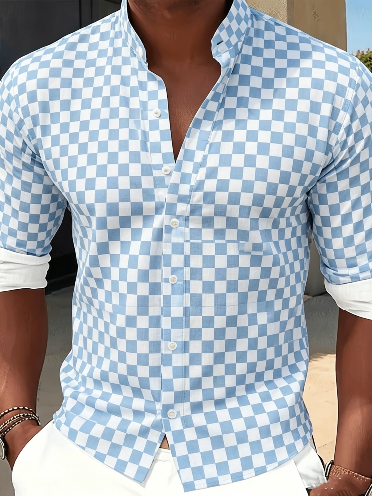 Men'S Formal Resort Wear - Mens Slim Fit Long Sleeve Shirt