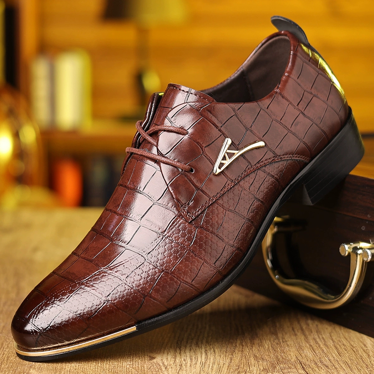 Men'S Formal Wear Accessories - Fashion PU Leather Shoes Men Business