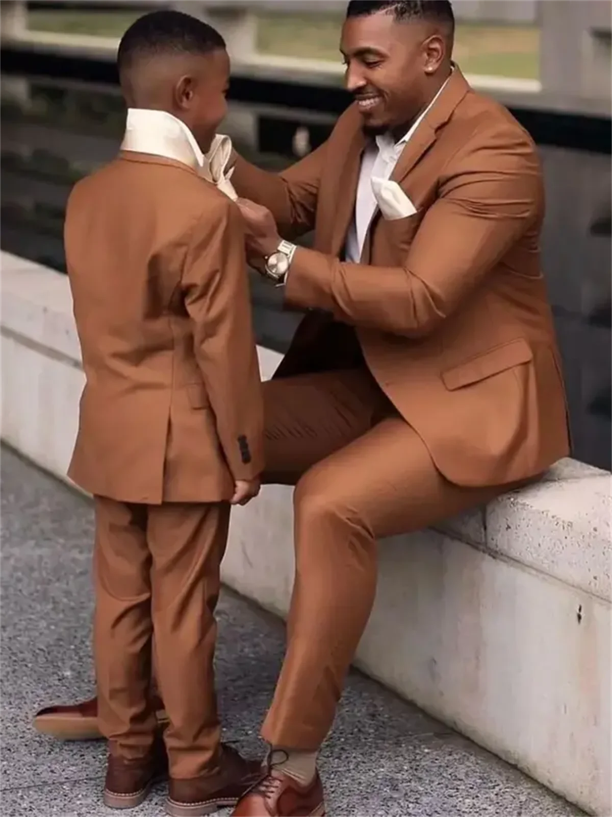 Men Formal Wear Brown - 2 Pieces Dark Brown Men Suits
