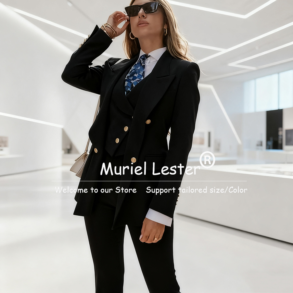 Elegant Blue Women's Suits Dou – Double Breasted Blazer recenzja i cena