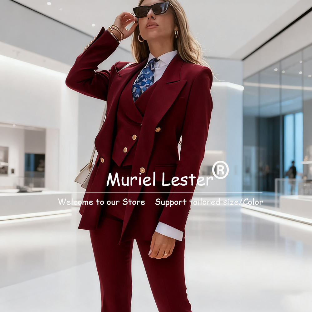 Elegant Blue Women's Suits Dou – Double Breasted Blazer recenzja i cena