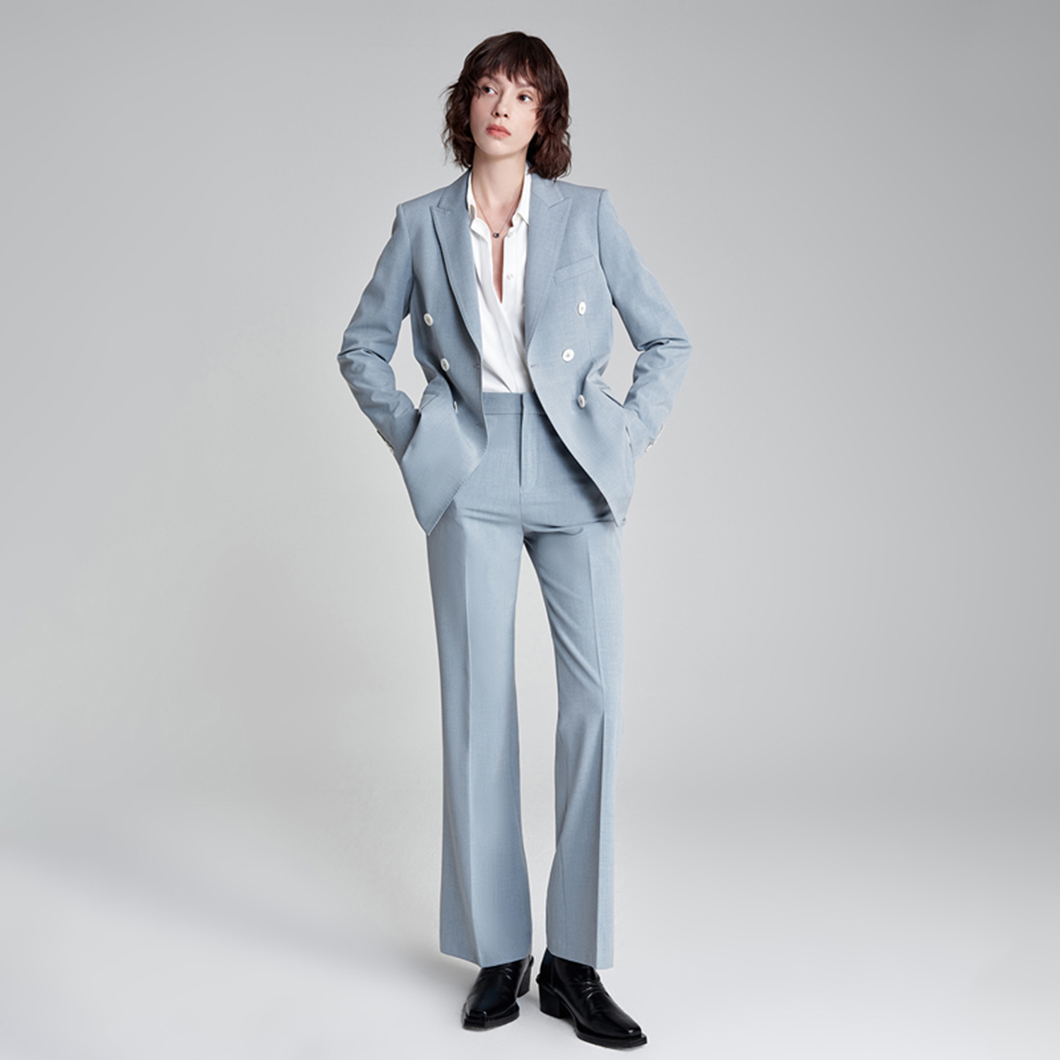 Allingentle Women Pantsuit 2 P – Double Breasted Blazer recenzja i cena