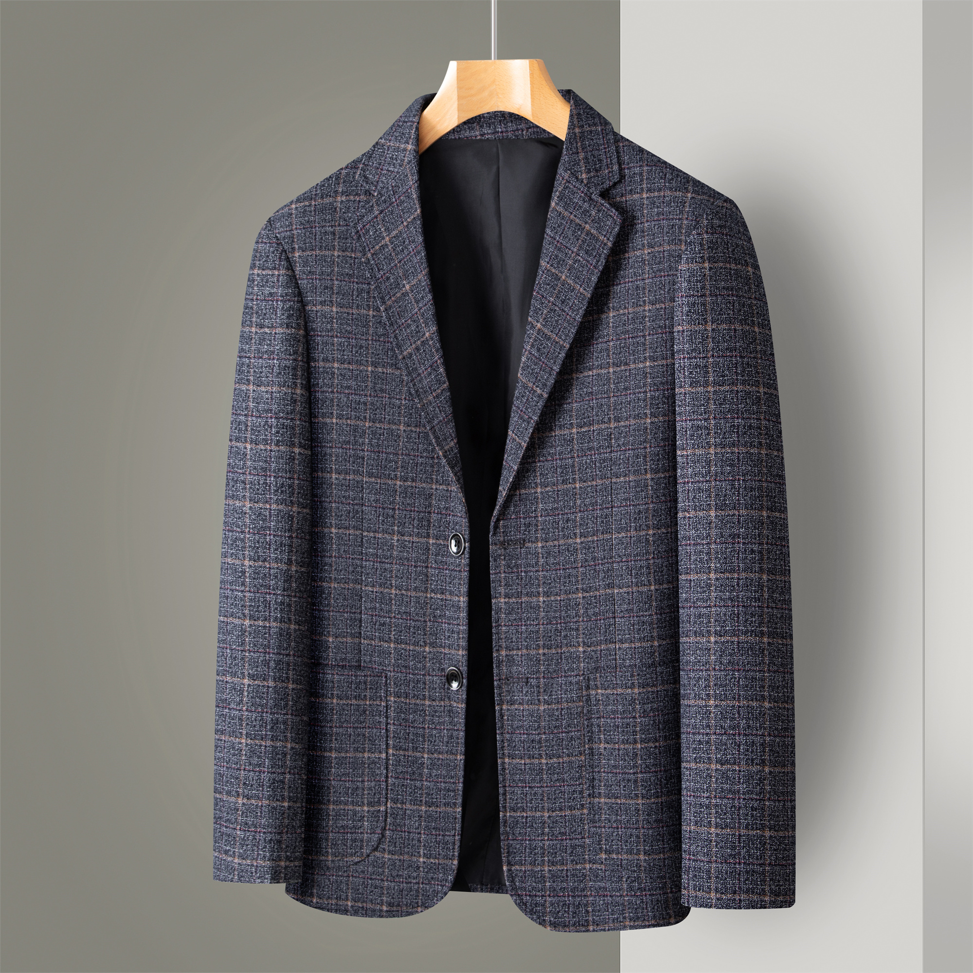 Striped Suit Men's Plaid Suit  – Large Men Formal Wear recenzja i cena