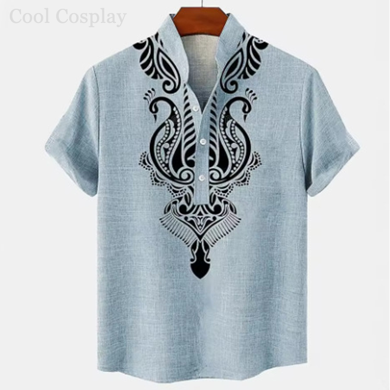 Male Retro Tops Henley Shirt M – Men'S Ethnic & Formal Designer Wear Studio S recenzja i cena