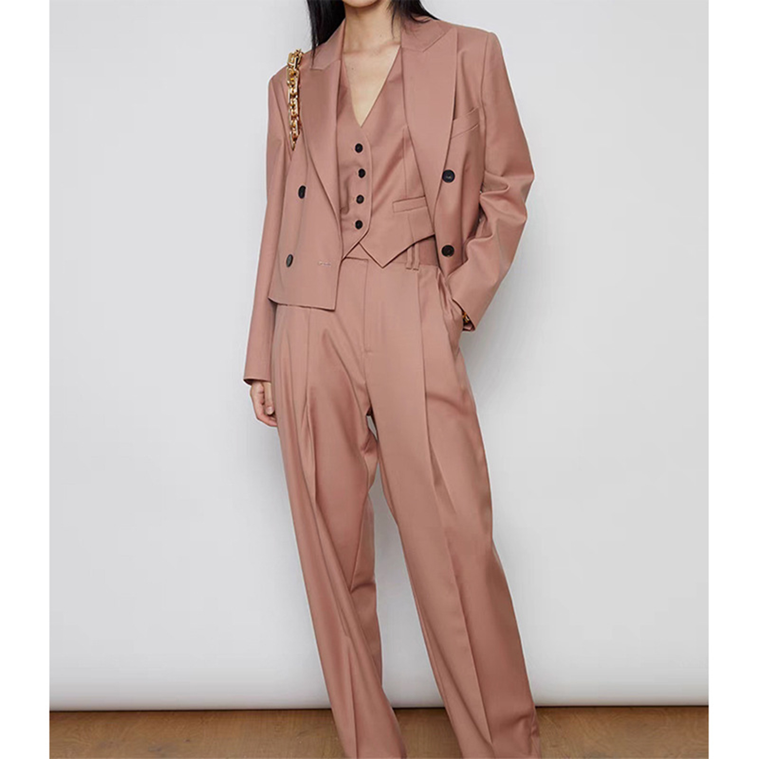 Allingentle Women's Suit Pants – Double Breasted Blazer recenzja i cena