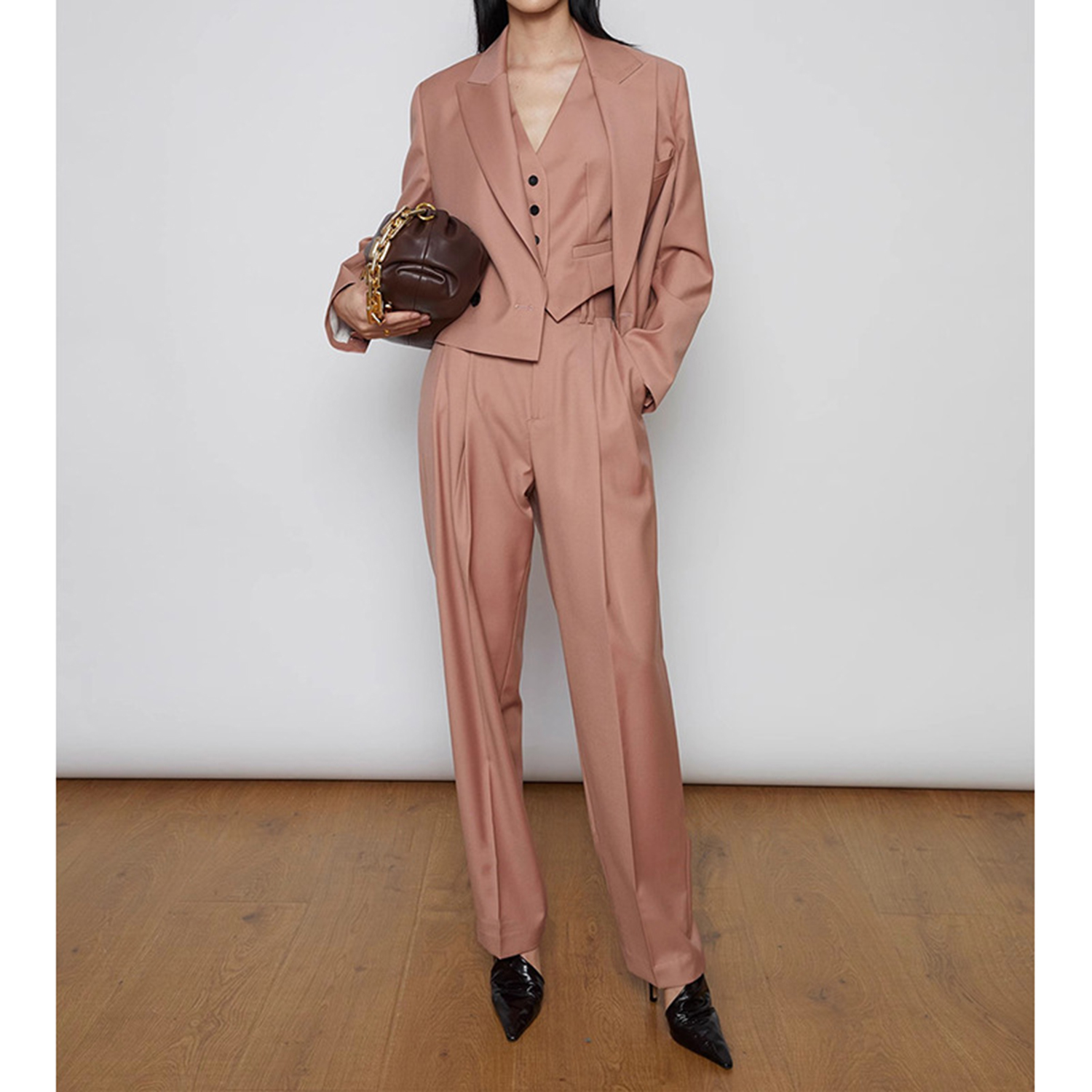 Allingentle Women's Suit Pants – Double Breasted Blazer recenzja i cena