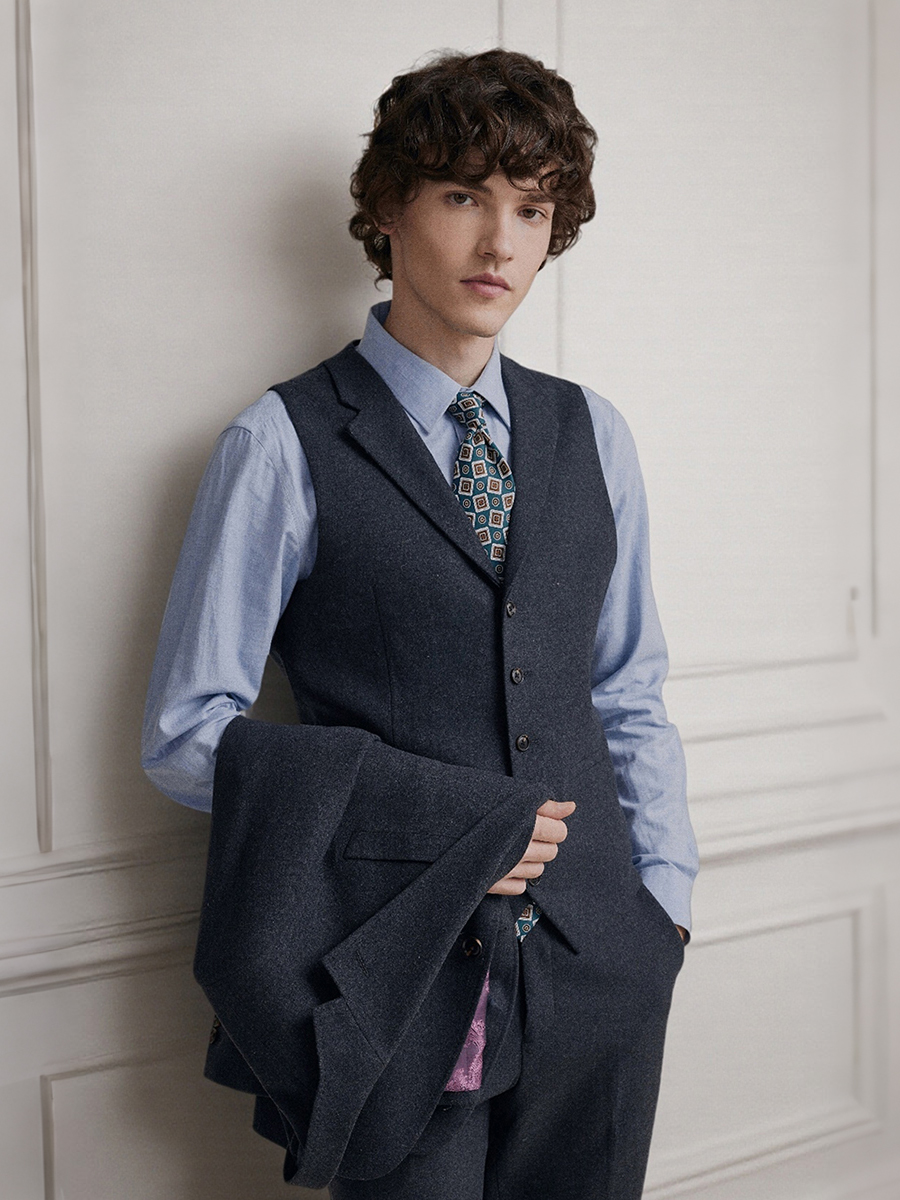 Premium Grey 55% Wool Men's Su – Men'S Formal Wear In Winter recenzja i cena
