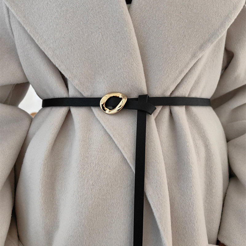 Thin Knotted Waist Chain Belt  – Formal Belt Leather Thin recenzja i cena