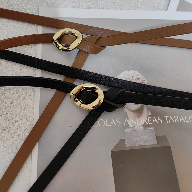 Thin Knotted Waist Chain Belt  – Formal Belt Leather Thin recenzja i cena