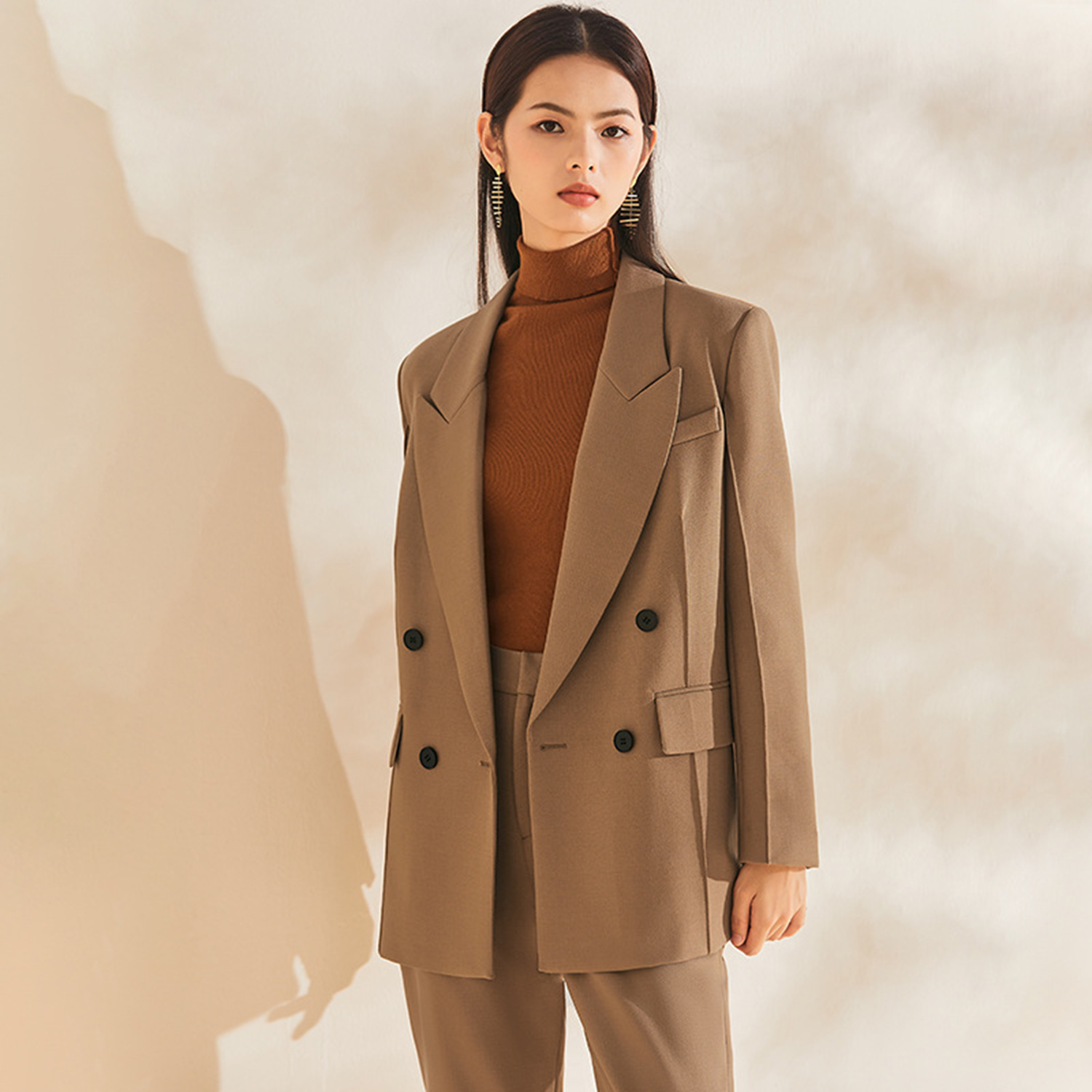 Allingentle Women's Suit Slim  – Double Breasted Blazer recenzja i cena