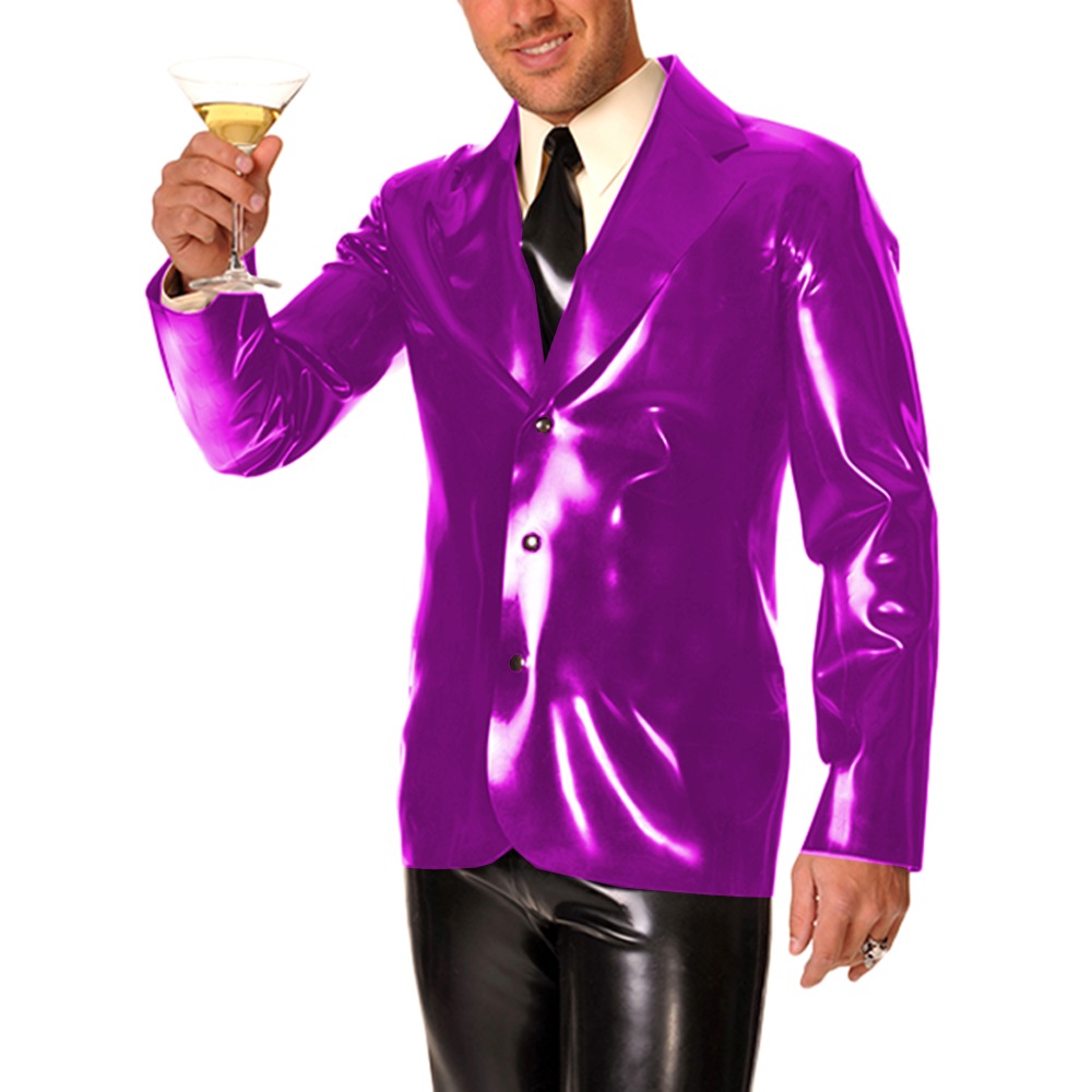 Men's Long Sleeve Vinyl PVC Le – Men Formal Wear Look recenzja i cena