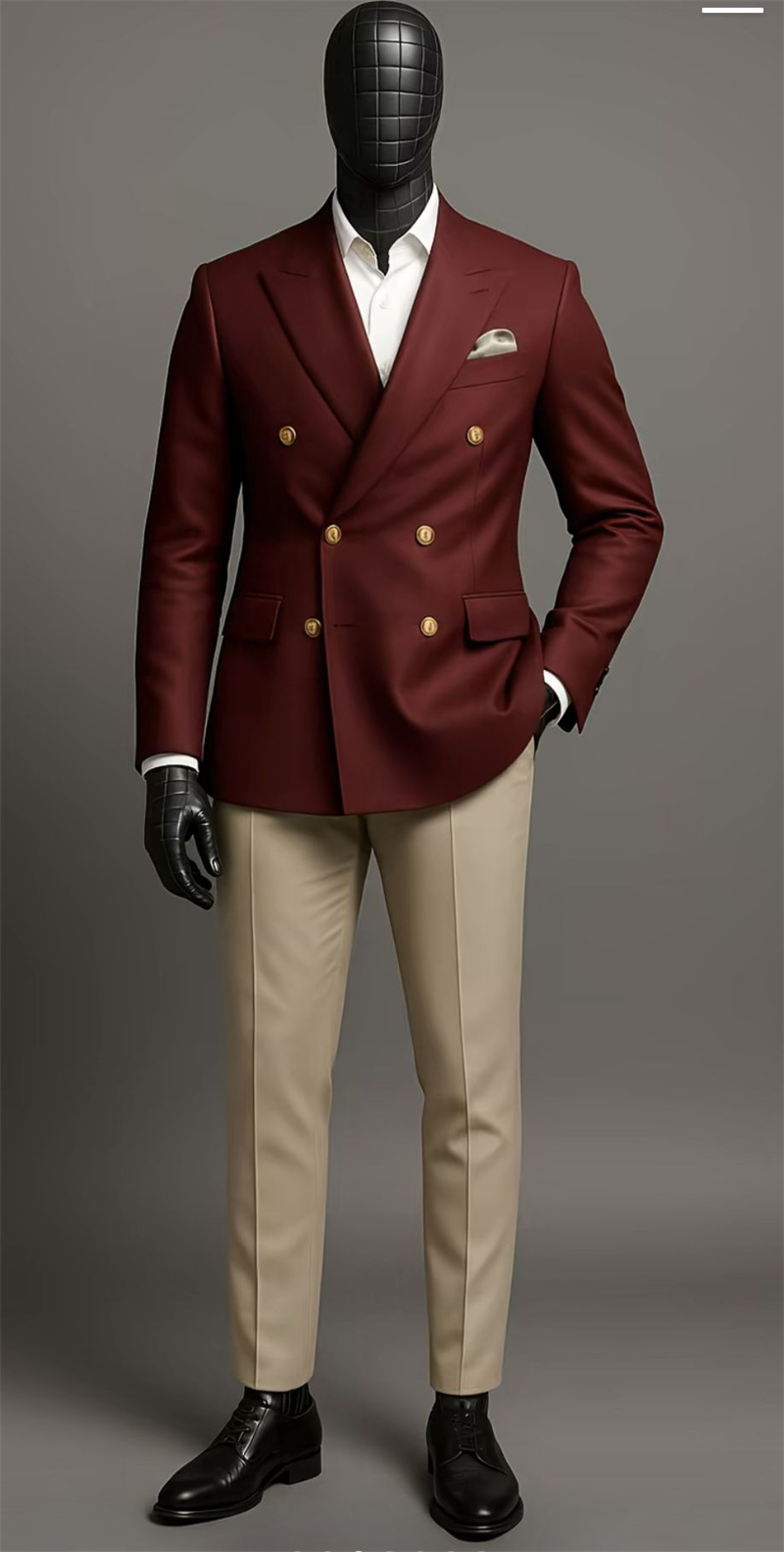 Brown Men Suit Set 2 Piece Bla – Men Formal Wear Brown recenzja i cena