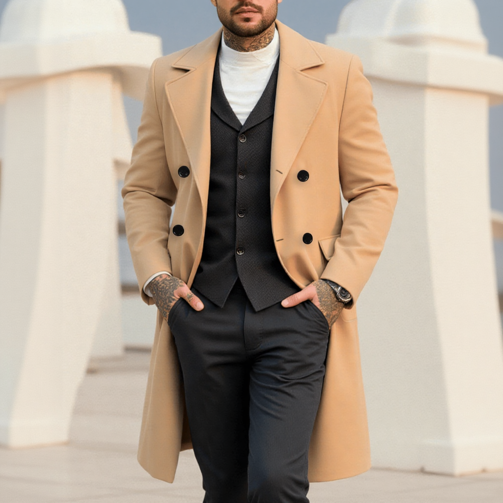 Men's Classic Double-Breasted  – Men'S Formal Wear In Winter recenzja i cena