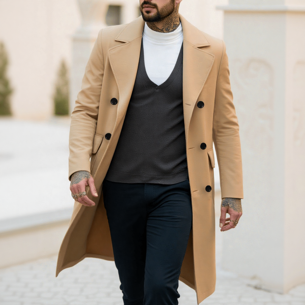 Men's Classic Double-Breasted  – Men'S Formal Wear In Winter recenzja i cena
