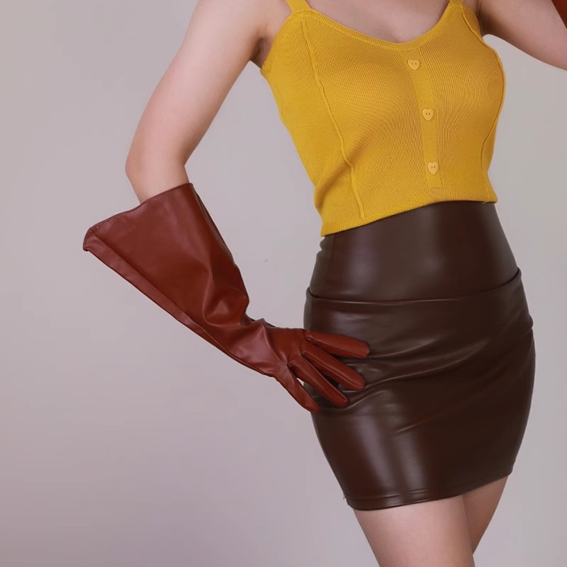 Women's Fashion PU Leather  Wi – Formal Glove Leather recenzja i cena