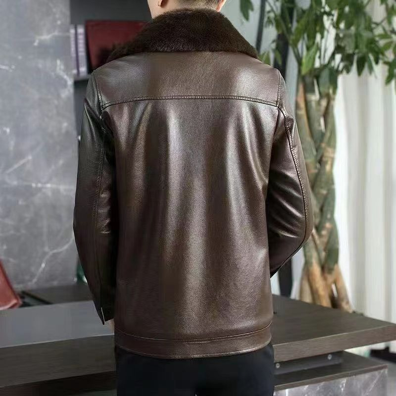 Winter Leather Coat for Men Wa – Men'S Formal Wear In Winter recenzja i cena