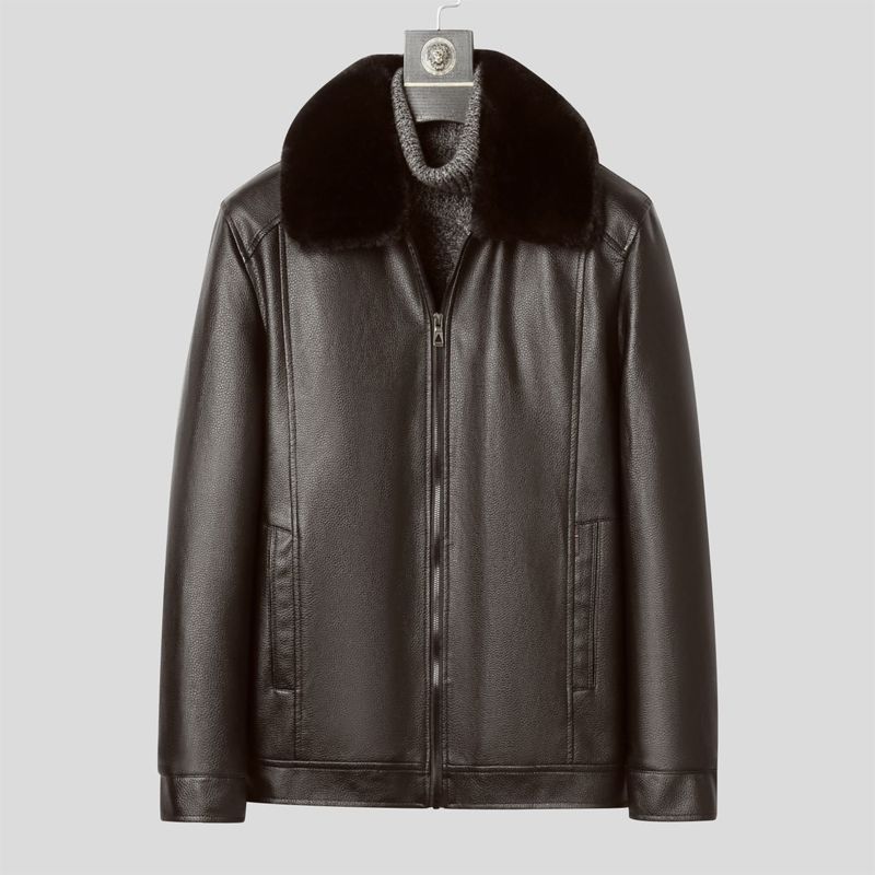 Winter Leather Coat for Men Wa – Men'S Formal Wear In Winter recenzja i cena