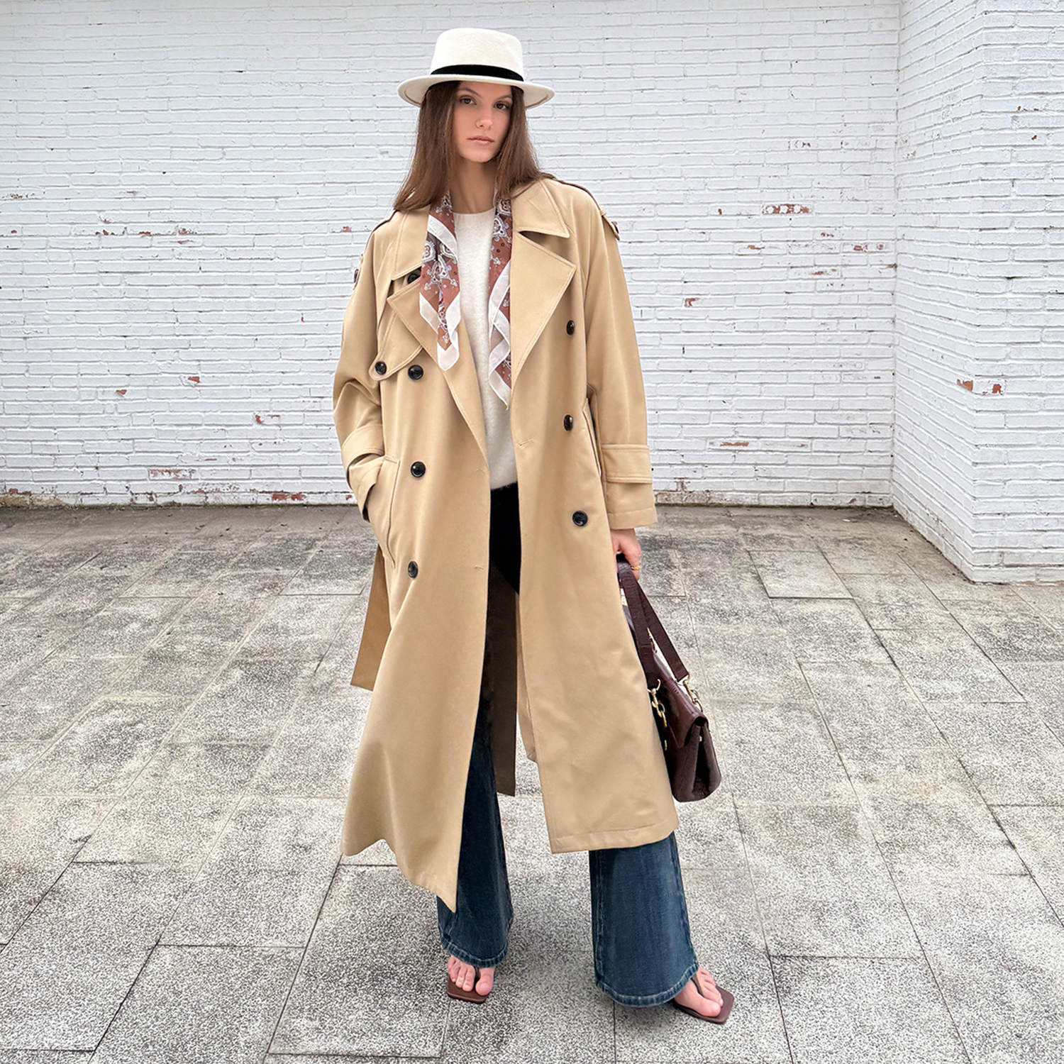 Allingentle Khaki Women Long B – Double Breasted Blazer recenzja i cena