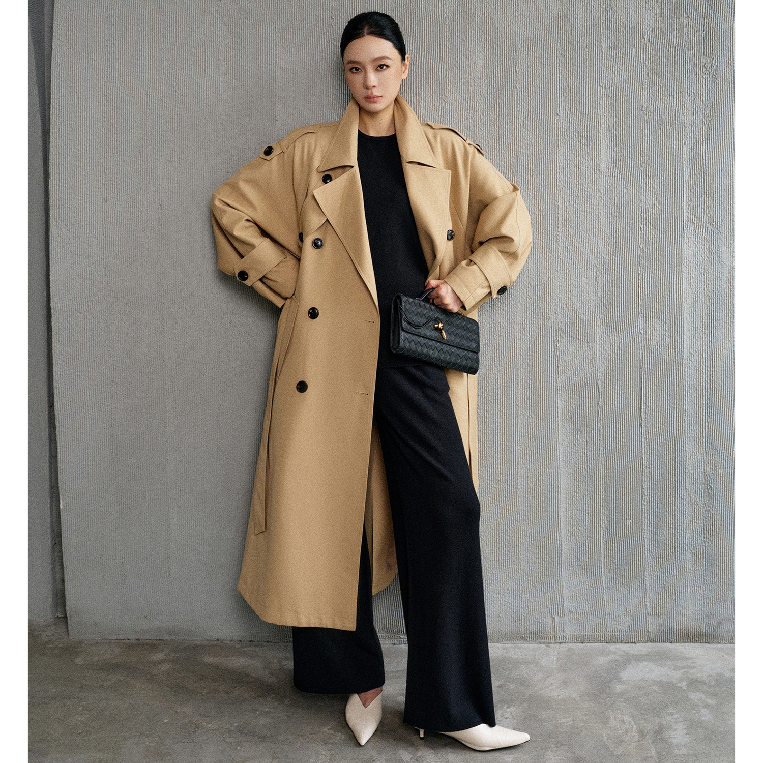 Allingentle Khaki Women Long B – Double Breasted Blazer recenzja i cena