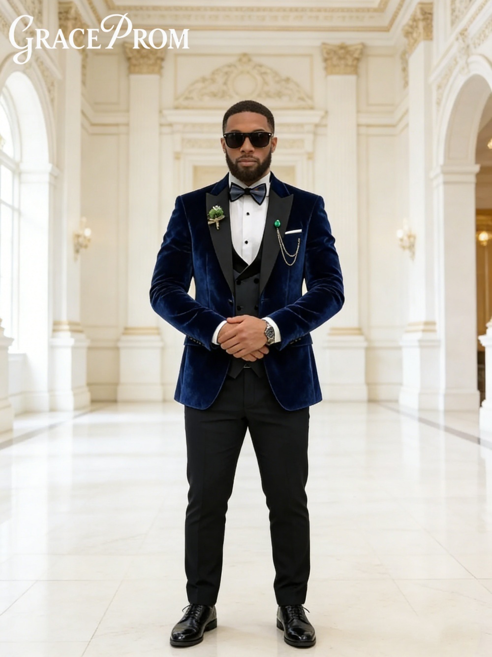 Luxurious Velvet Autumn Winter – Men'S Formal Wear In Winter recenzja i cena