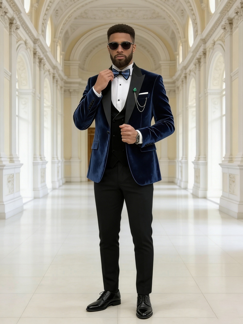 Luxurious Velvet Autumn Winter – Men'S Formal Wear In Winter recenzja i cena