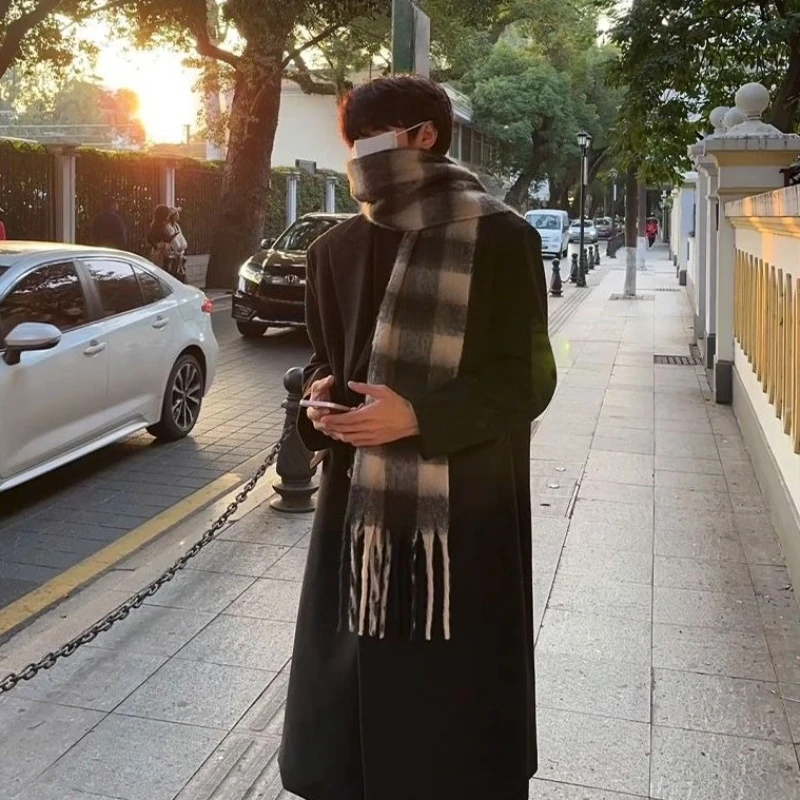 Korean Inspired Men's Wool Ove – Men'S Formal Wear In Winter recenzja i cena