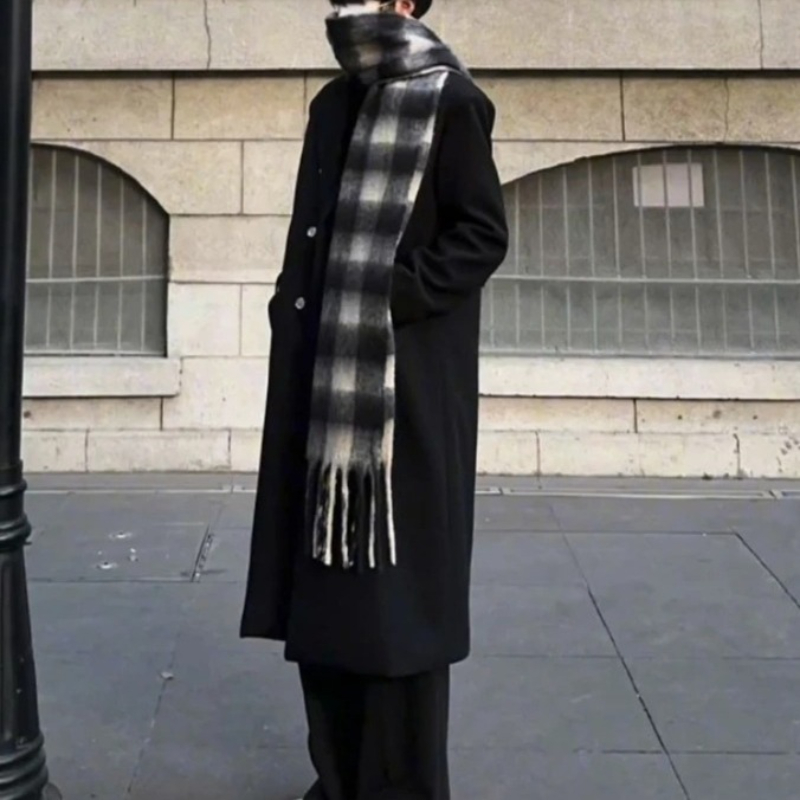 Korean Inspired Men's Wool Ove – Men'S Formal Wear In Winter recenzja i cena