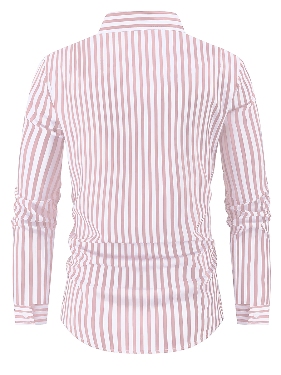 Men's long sleeved striped shi – Men'S Formal Wear In Winter recenzja i cena