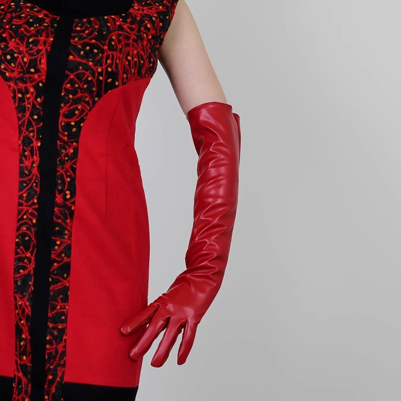 Women's Runway Fashion Red PU  – Formal Glove Leather recenzja i cena