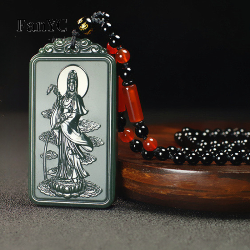 Natural Hetian Jade Qingyu Gua – Men'S Ethnic & Formal Designer Wear Studio S recenzja i cena