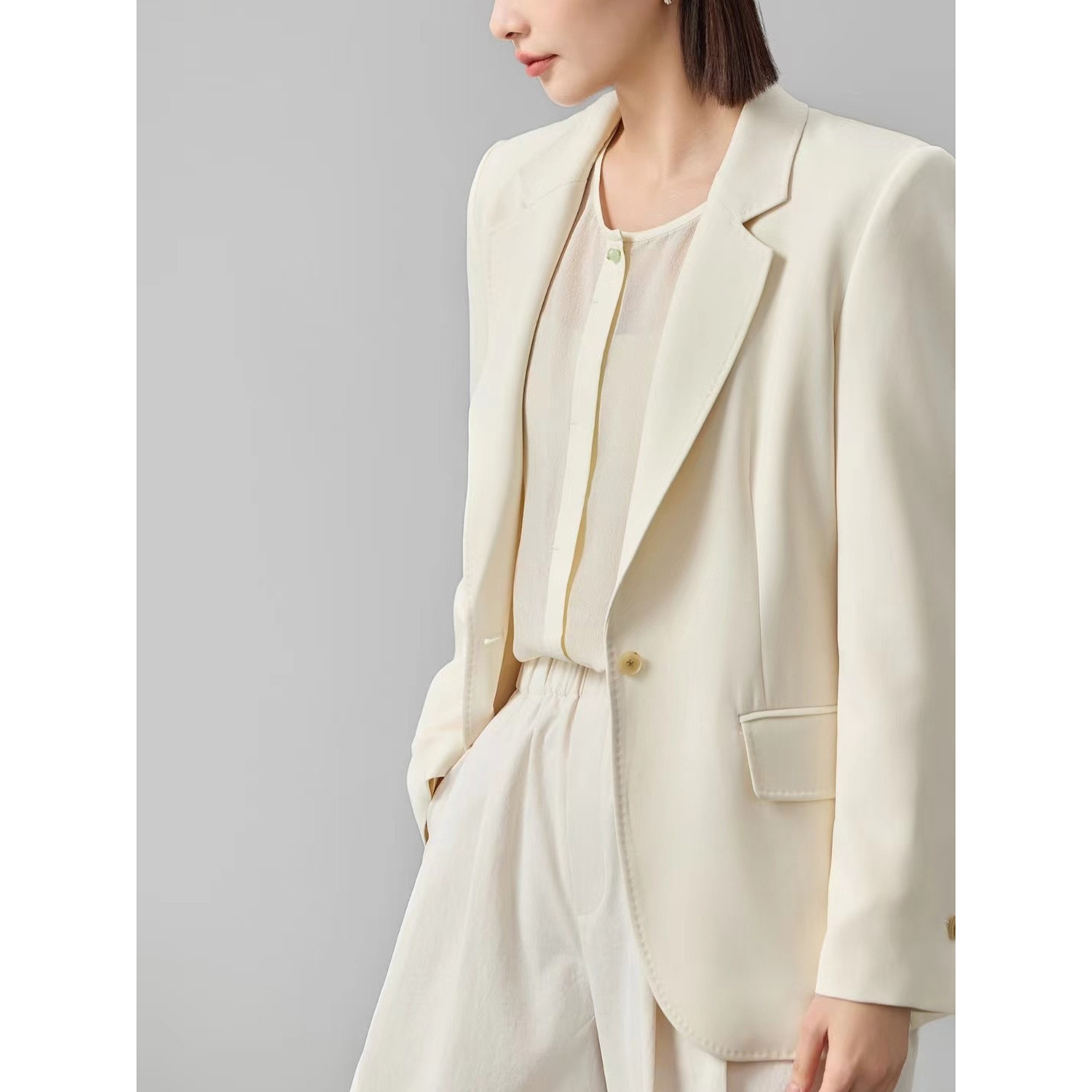 Allingentle Women's Suit Slim  – Double Breasted Blazer recenzja i cena