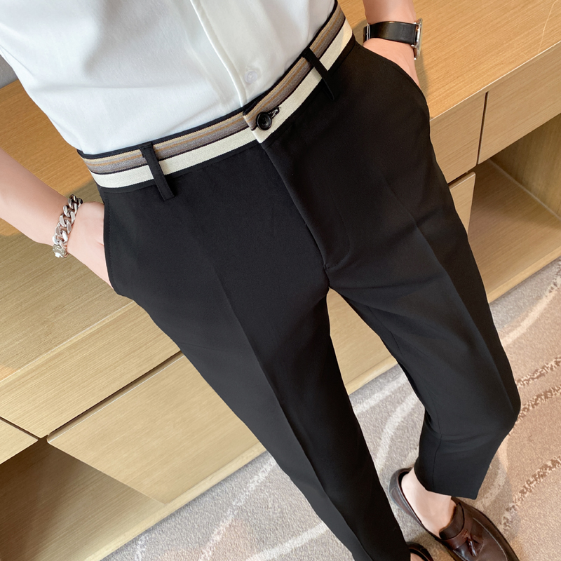 Fashion Waist Stripes Suit Pan – Men'S Formal Wear Accessories recenzja i cena