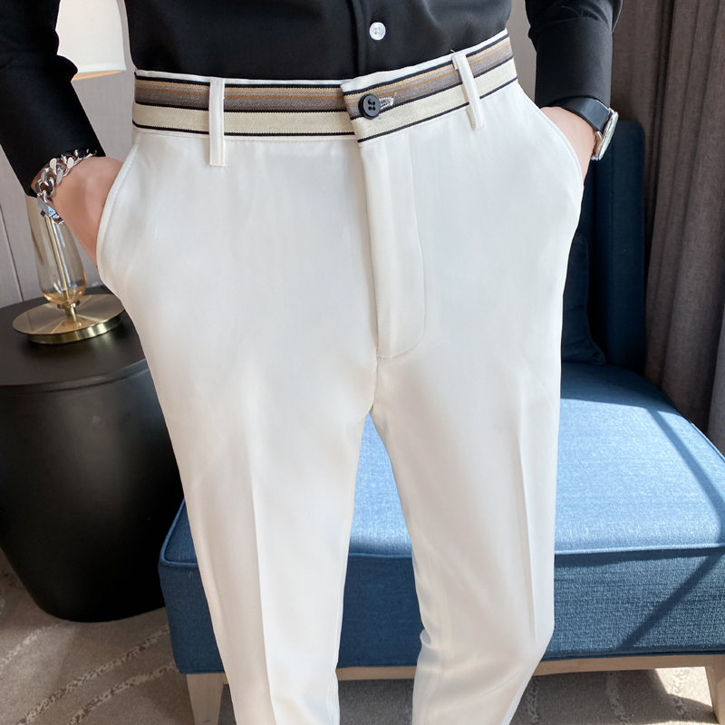 Fashion Waist Stripes Suit Pan – Men'S Formal Wear Accessories recenzja i cena