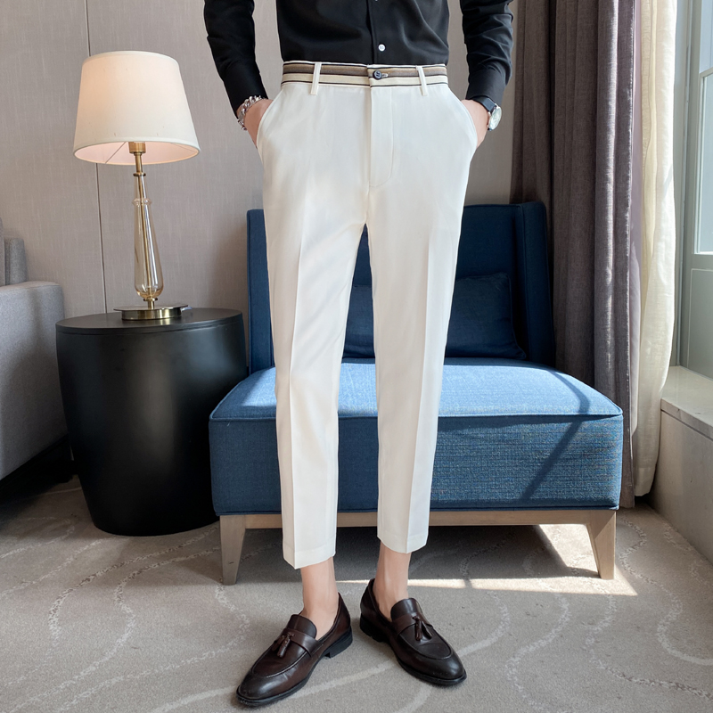 Fashion Waist Stripes Suit Pan – Men'S Formal Wear Accessories recenzja i cena