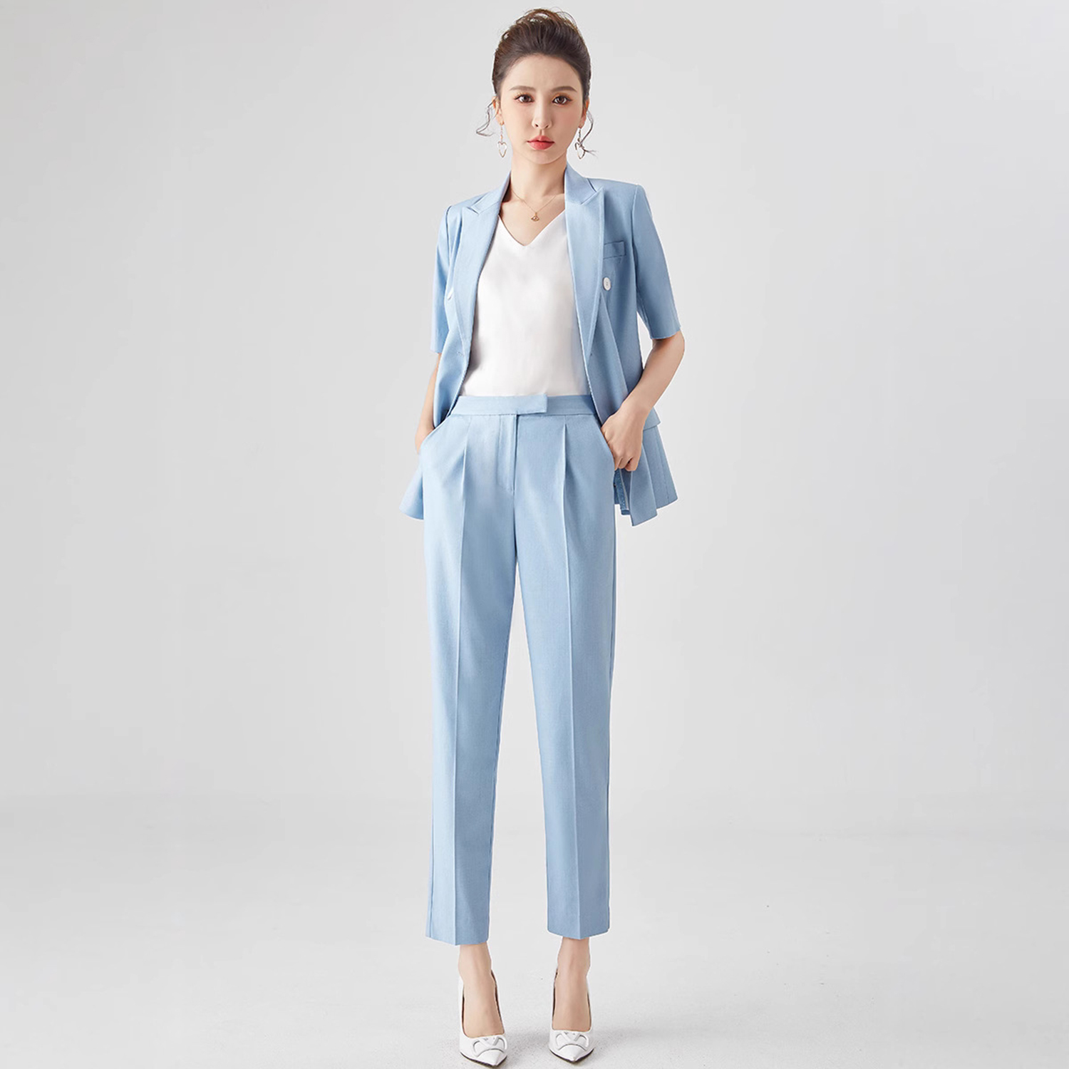Allingentle Women's Suit Slim  – Double Breasted Blazer recenzja i cena