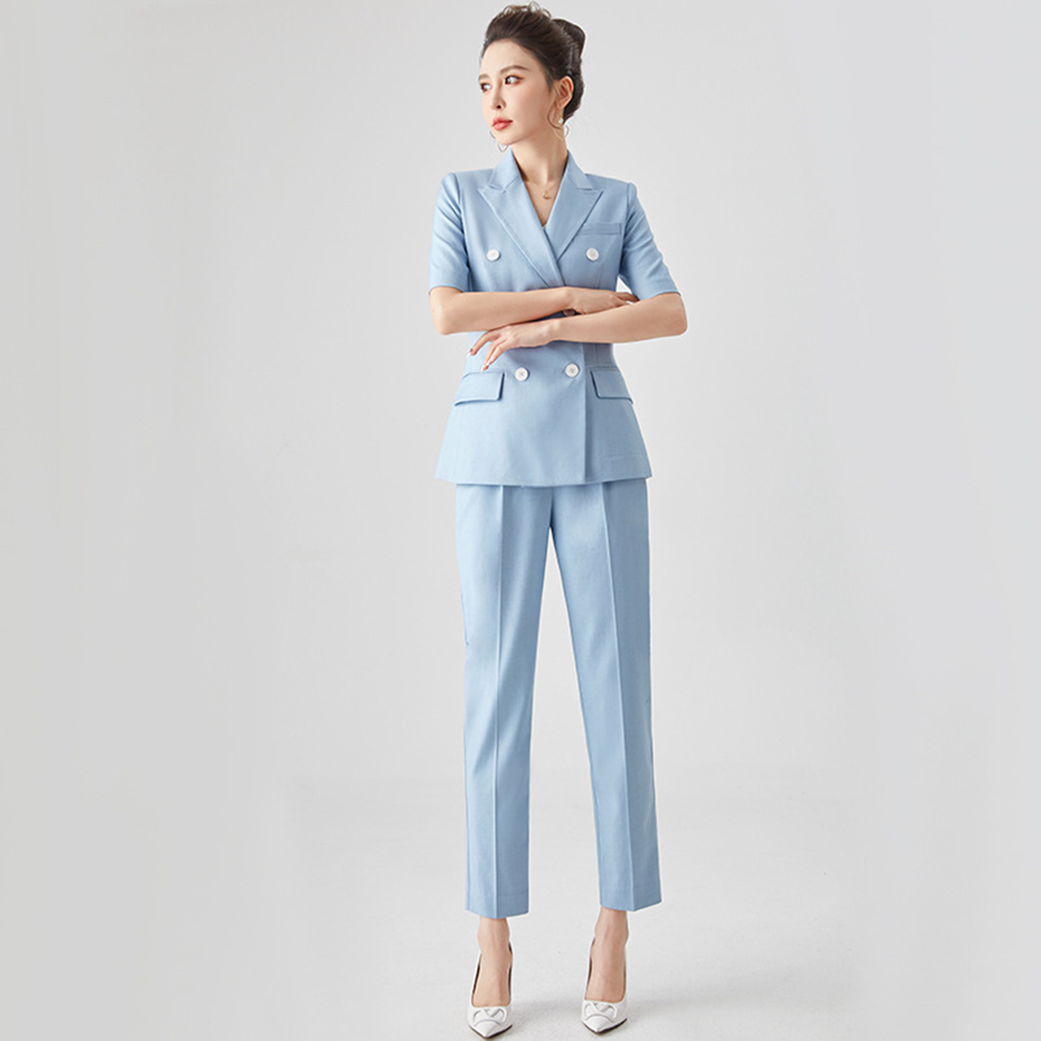 Allingentle Women's Suit Slim  – Double Breasted Blazer recenzja i cena