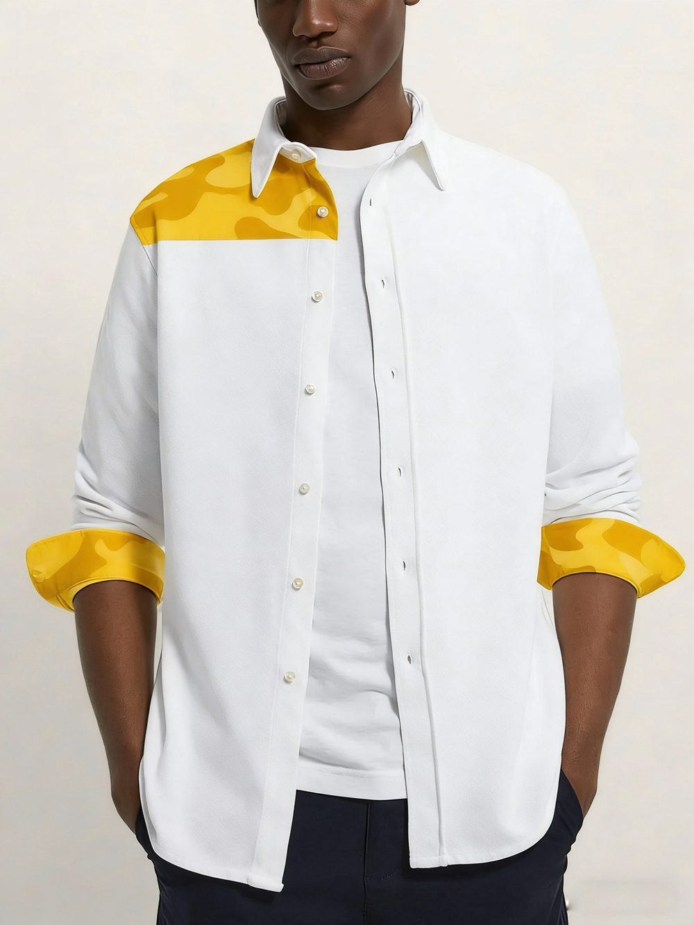 Men's Simple Fashion Long Slee – Large Men Formal Wear recenzja i cena