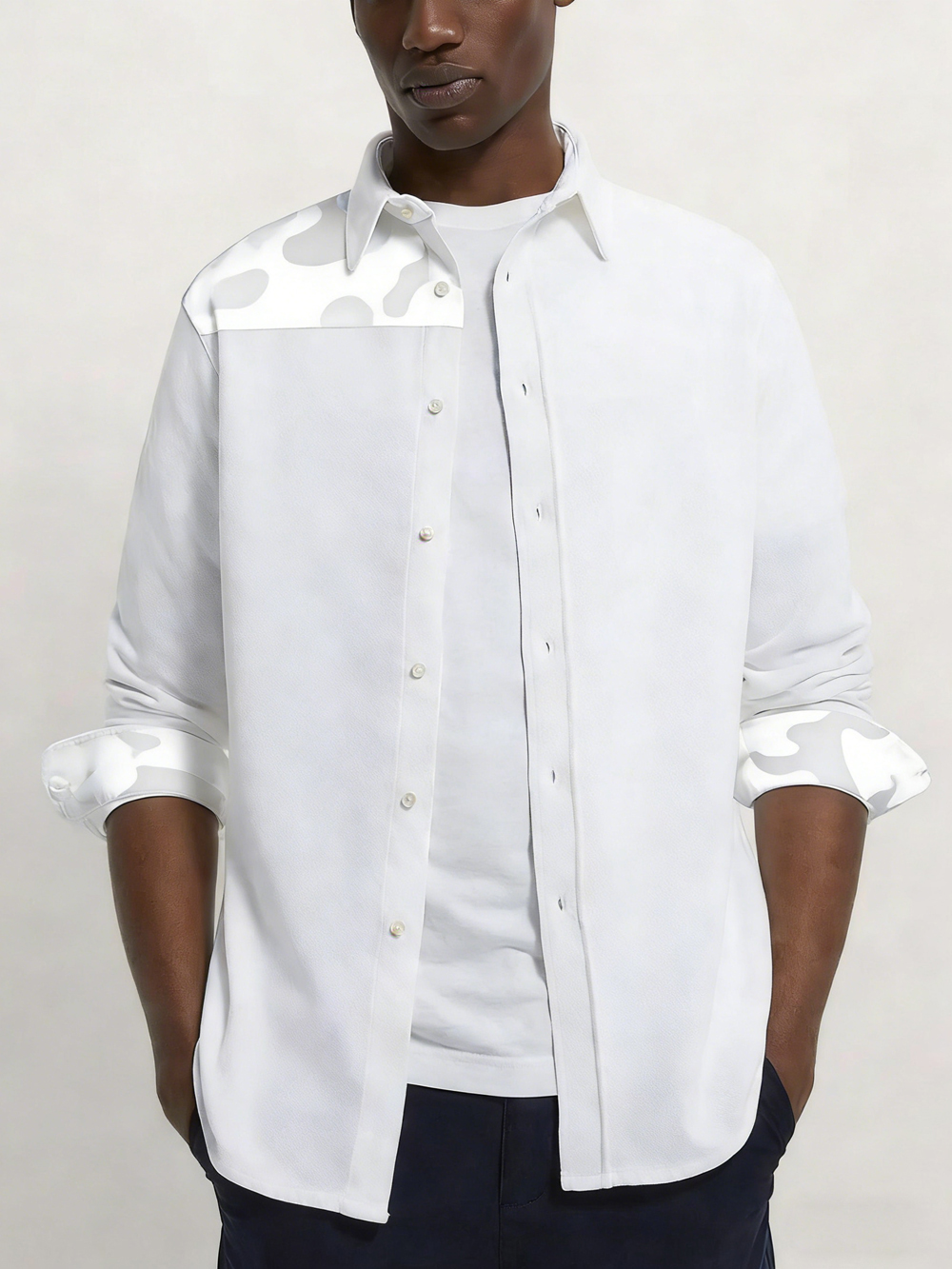 Men's Simple Fashion Long Slee – Large Men Formal Wear recenzja i cena