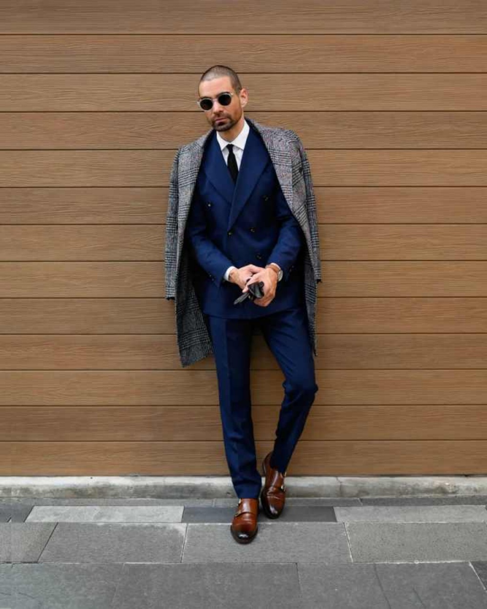 Modern Grid Woolen Blend Men O – Men'S Formal Wear In Winter recenzja i cena