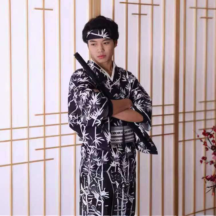 Men's Japanese Bamboo-Pattern  – Traditional Japanese Men'S Formal Wear recenzja i cena