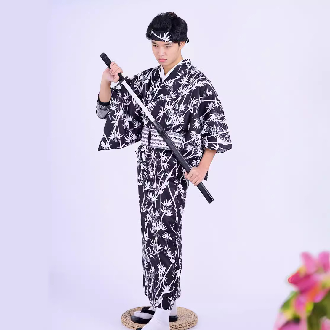 Men's Japanese Bamboo-Pattern  – Traditional Japanese Men'S Formal Wear recenzja i cena