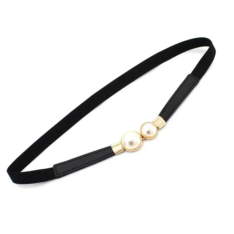 Women's Belt Creative Double P – Formal Belt Leather Thin recenzja i cena